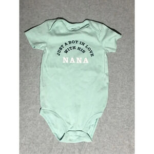 Baby Carter’s Onesie Size 18M Nana Love Blue Pastel Cute Graphic Font